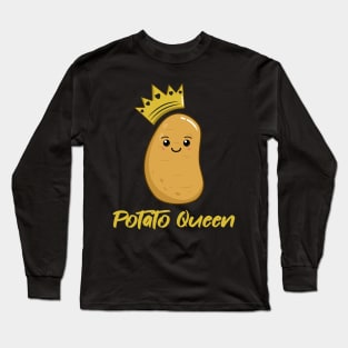 Cute Kawaii Potato Queen Long Sleeve T-Shirt